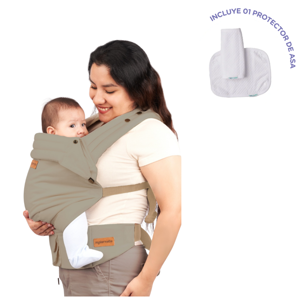 Mochila ergonómica premium maternelle Cocoa, fresco y resistente, soporte cervical, canguro, portabebé